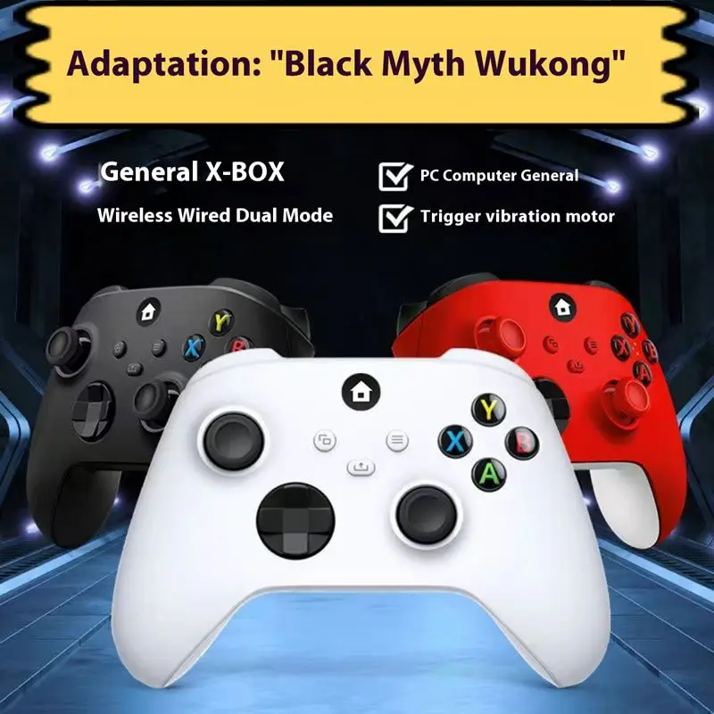 Suitable for Microsoft Xbox controller PC computer Steam wired 2.4G series controller game Handle Black Mythology Halloween Gift