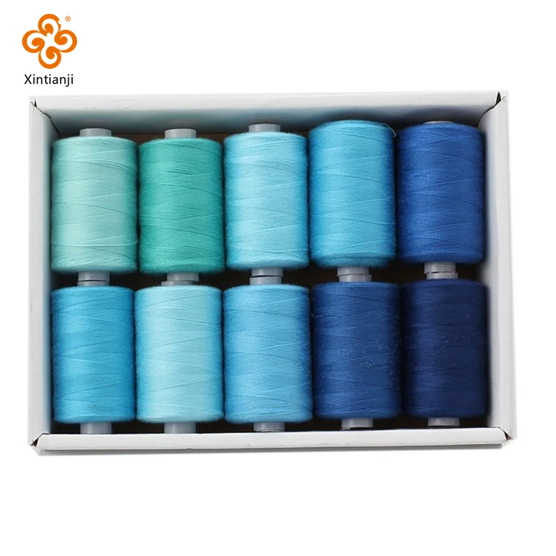 10PCS/Set Multicolor Durable Sewing Threads 402 Polyester Thread for Clothes DIY Patching,Patchwork Sewing Supplies Accessories