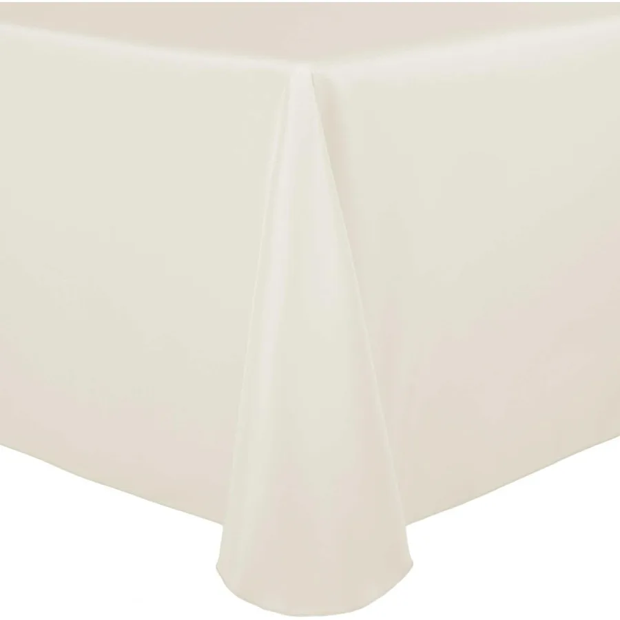

108 x 156-Inch Oval Polyester Linen Tablecloth Ivory Cream