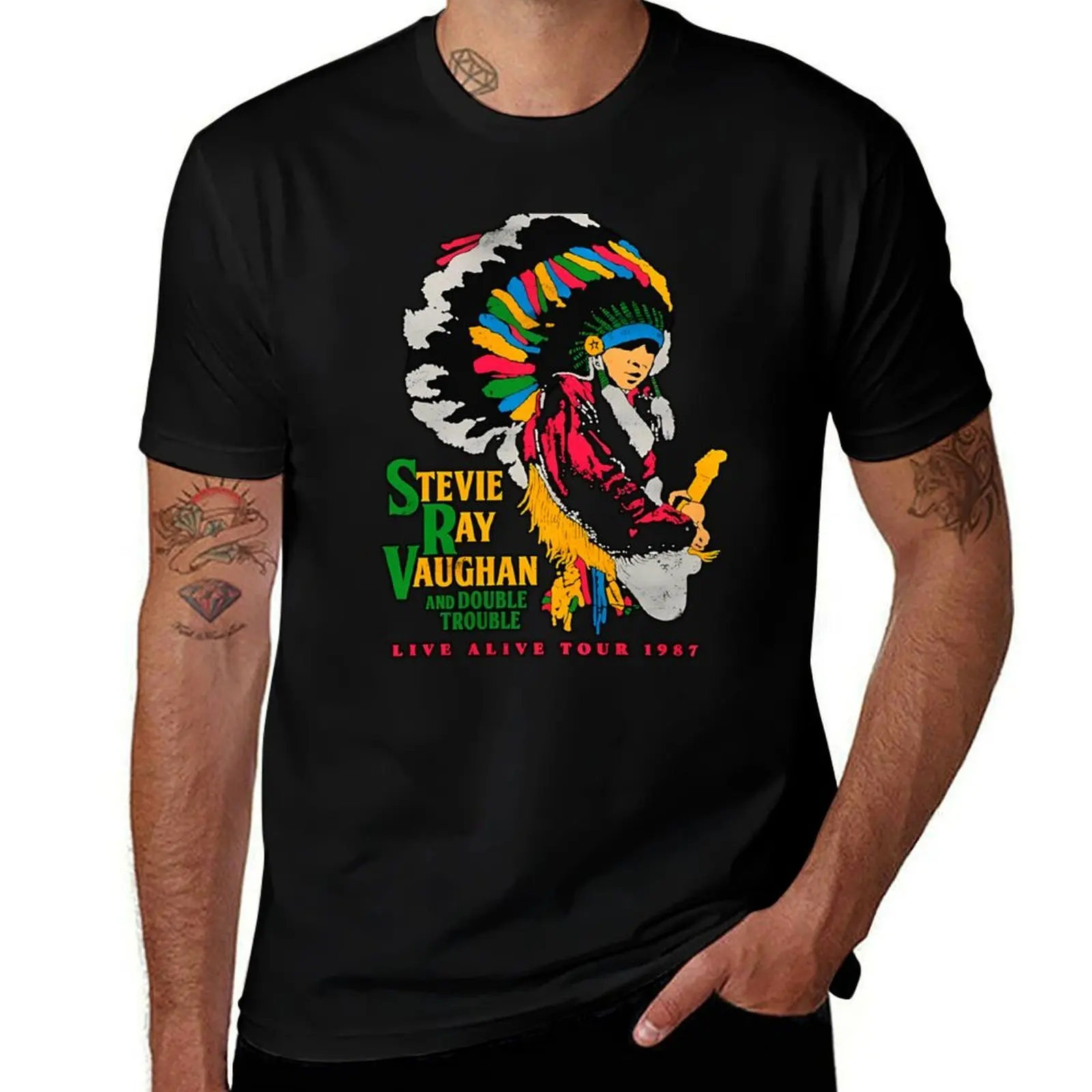 

Stevie Ray Vaughan T-Shirt croswit shirt man vintage clothes luxury designer mens t shirt graphic