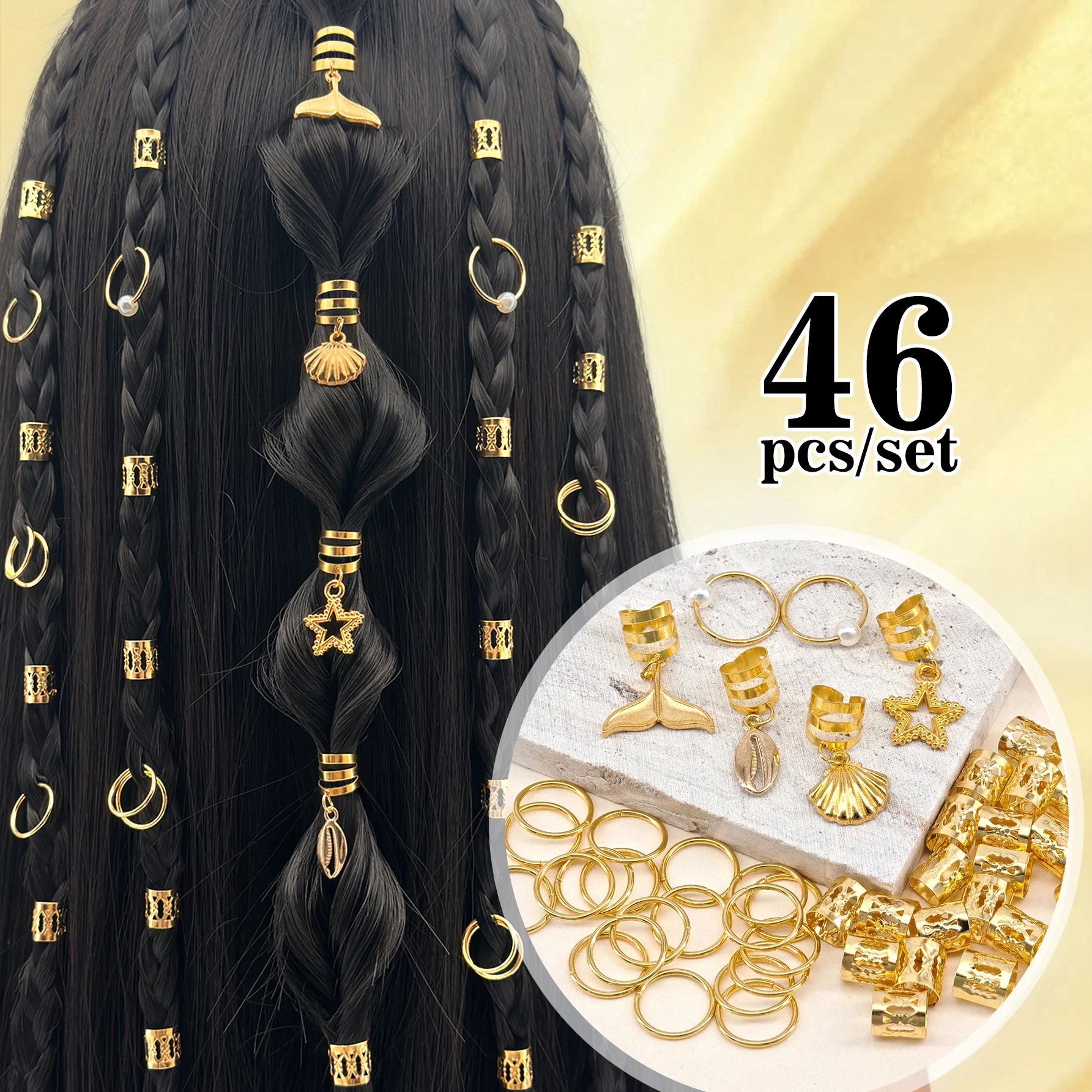 46Pcs Golden Pearl …