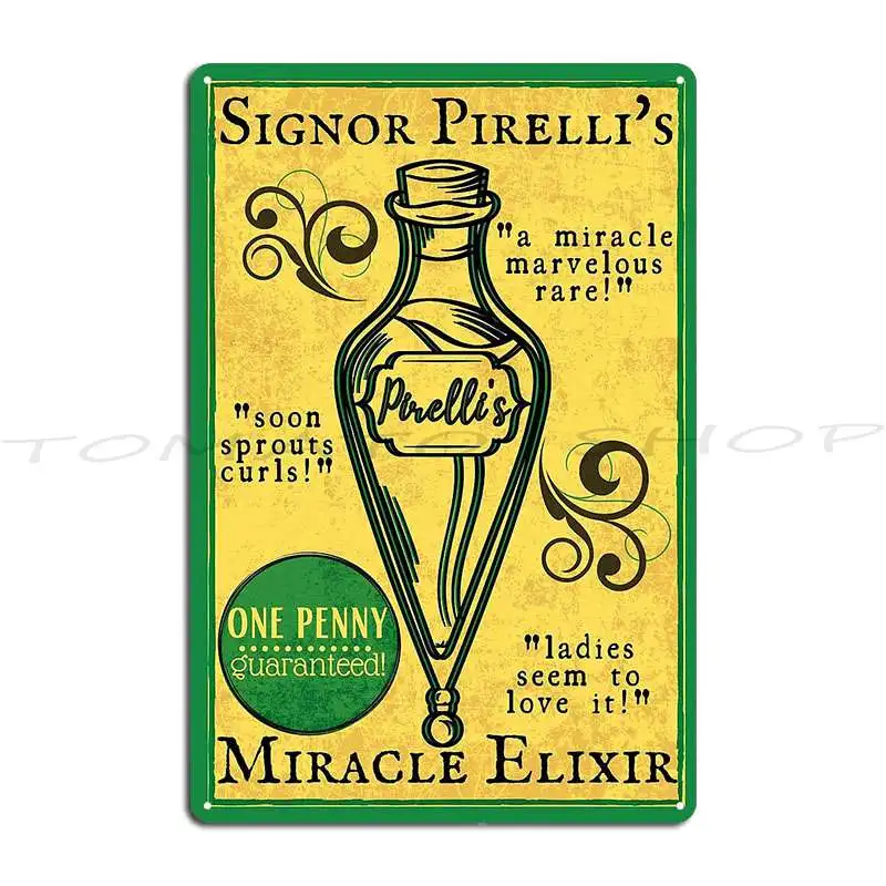 Panneaux métalliques Pirelli'S Miracle Elixir, décoration murale pour bar et pub, affiche imprimée en étain