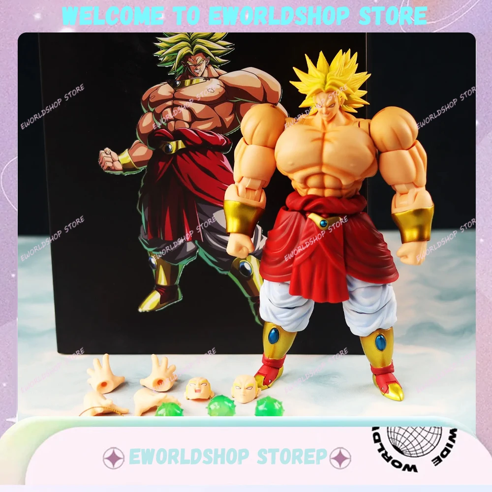 Anime Dragon Ball AAS Animation Saiyan Figure Broly Action Figure 1/12 24cm PVC Statue Collectible Model Desk Decora Toy Gift