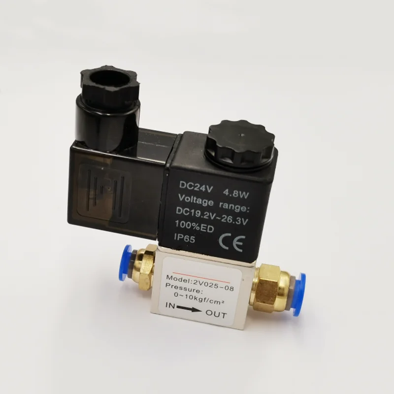12V 24V 220V Pneumatic Electric Solenoid Valve 2 Position 2 Port Normally Closed Air Magnetic Valve 6mm 8mm Hose Barb Connection