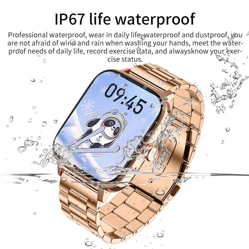 2025 New Call Smart Watch Women Custom Dial Waterproof Smartwatch Android IOS Bluetooth Call Music Watches Girls' Bracelet+Box