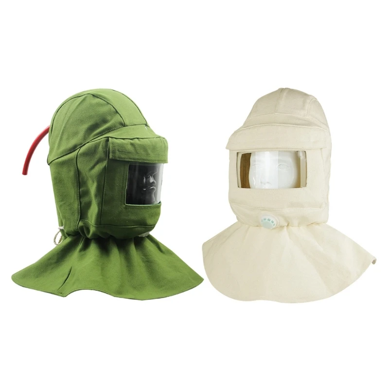 Industrial Sand Blasting Hood Cap Sandblasting Helmet With Waterproof Coating For Construction Workers D2RC