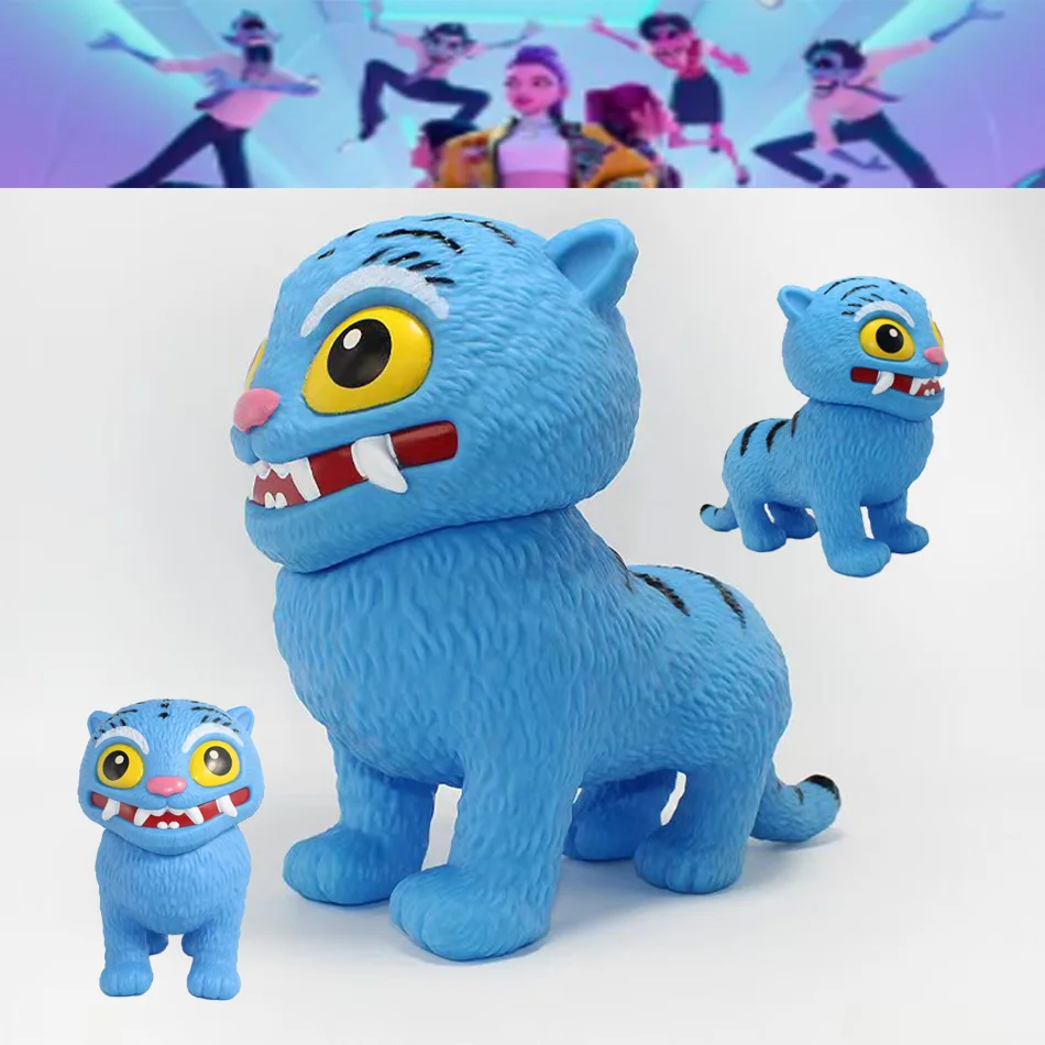 

22cm/8.6inch Cute Cartoon Kpop Demon Hunters Action Figure - Derpy Tiger Rumi Doll Collectible Toy for Fans Birthday Gifts