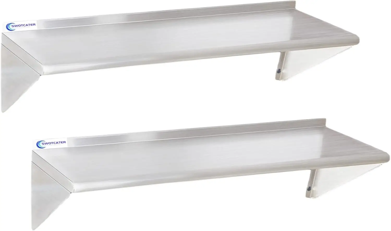 

2 Pack Stainless Steel Shelf 12"x48" 320LB, Commercial Wall Mounted Metal Shelving for Home Kitchen, Restaurant