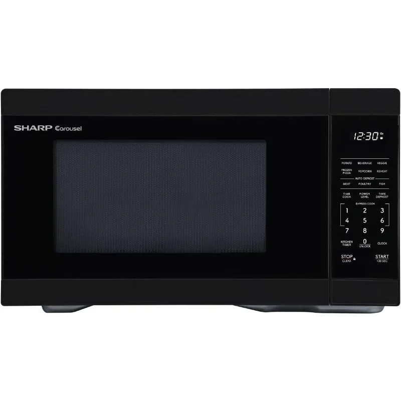 

SMC1161KB Oven with Removable 12.4" Carousel Turntable, Cubic Feet, 1000 Watt Countertop Microwave, 1.1 CuFt, Black