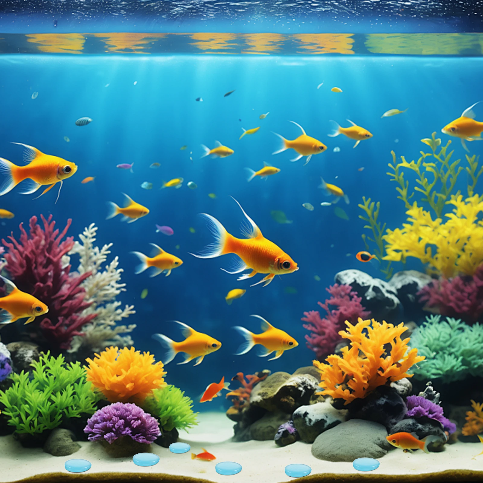 

400 pcs Glow in the Fish Tank Landscape Decor Handmade Resin Pathway Pebbles Luminous Sand Aquarium