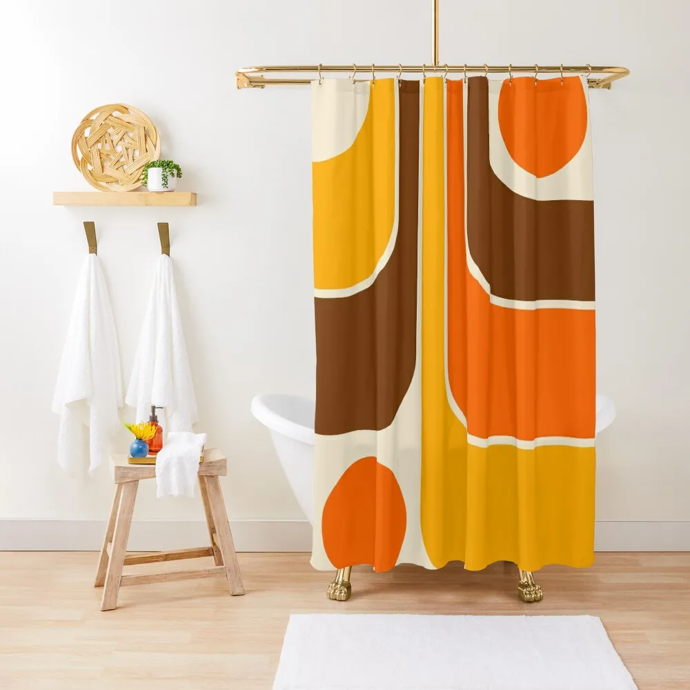 

Retro Geometric Design 624 Shower Curtain Bathroom Box Elegant Bathroom Bathtub Curtain