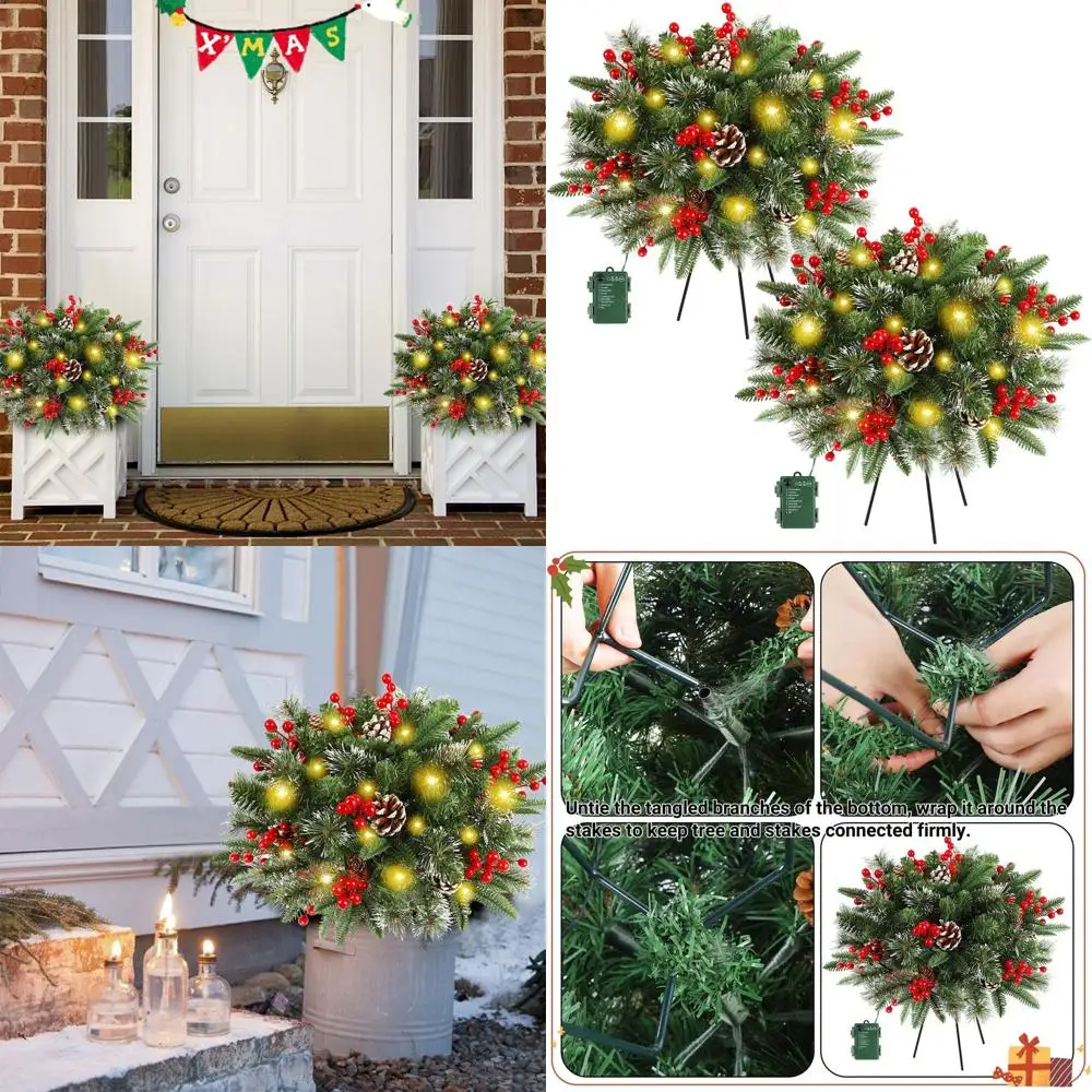 

Наполнитель для рождественской елки с подсветкой на батарейках, 8 режимов и таймером, уличный праздничный декор