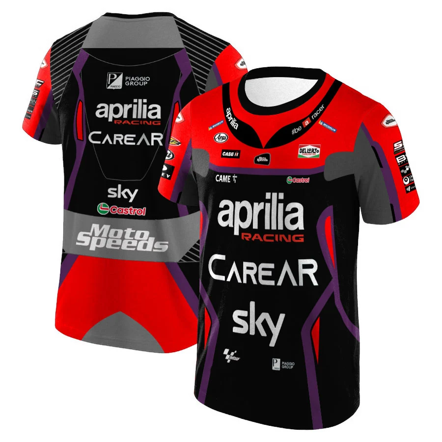 

2025F1 New APRILIA Team T-shirt Men's T-shirt Sports Cycling Wear Quick drying Breathable Top F1 T-shirt Street Xiha Top