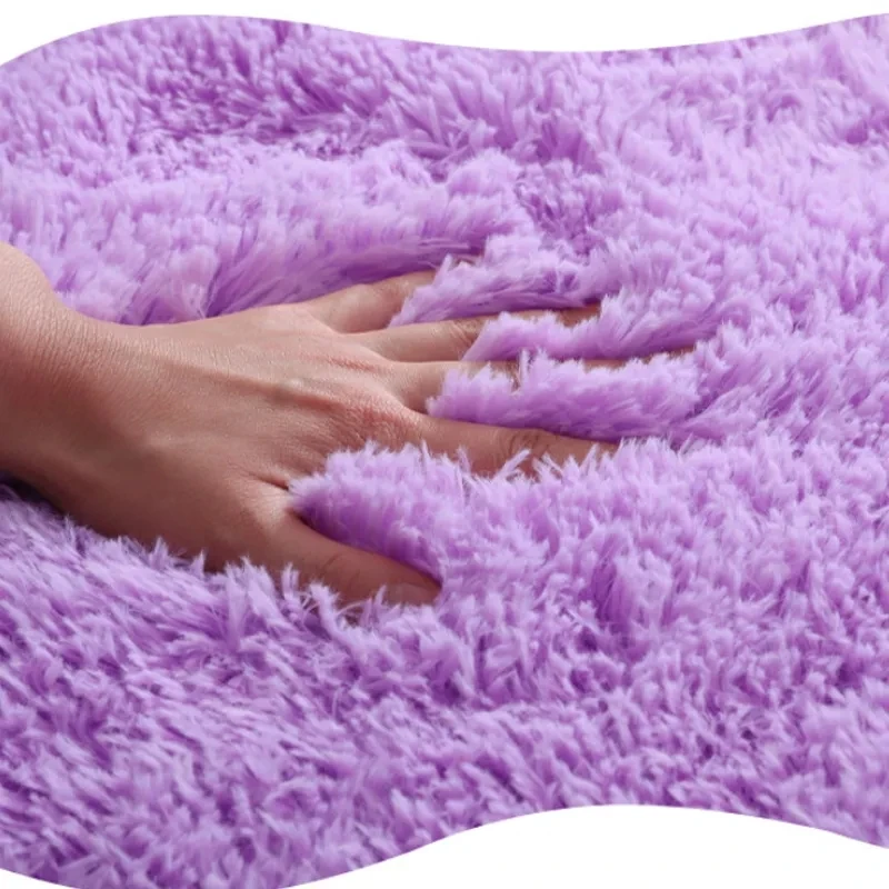 Inyahome 3pcs/set Plush Bathroom Bath Mats Set Anti Slip Toilet Rug and Toilet Lid Cover Soft Fluff Shower Carpet Floor Bath Mat