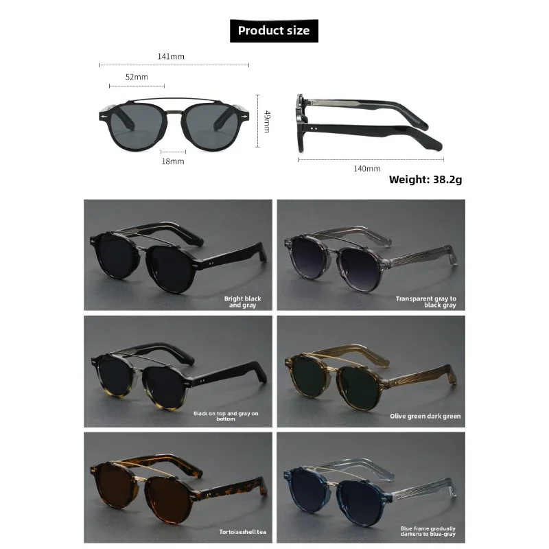 KUXA (M) トレンディパイロットラウンド近視調光処方箋老眼鏡ブルーライトカット光学メンズ偏光サングラス