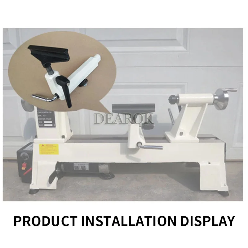 Woodworking lathe tool holder base assembly, cast iron tool holder seat, lathe bracket, homemade lathe DIY lathe accessories