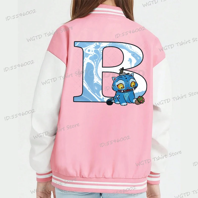 Детская бейсбольная куртка-бомбер Derpy Tiger Kpop Одежда для охотников на демонов для девочек и мальчиков 2025 Горячая верхняя одежда с буквенным принтом ABCD