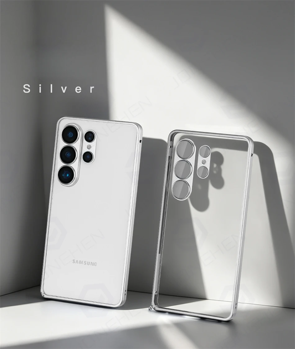 Luxuriöser Leichter Aluminium-Metallrahmen für Samsung Galaxy S25 S26 Ultra S26Ultra Legierungs-Stoßfänger Objektivschutzfolie Rückseitiges Zubehör – Detail 11