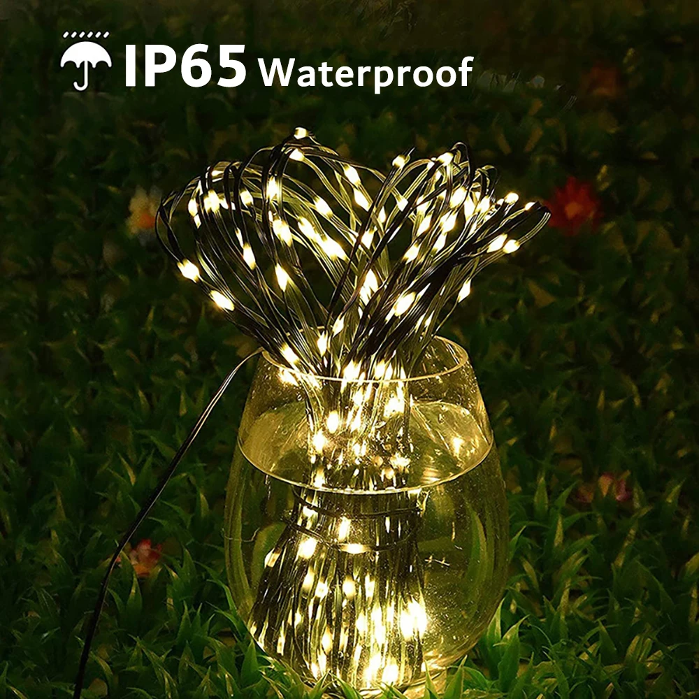 PVC LED String Fairy Lights, impermeável, ao ar livre, Natal, festa em casa, casamento, decoração do jardim, 100m