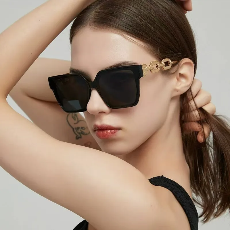 New Big Frame Vintage Sunglasses Women Men Brand Square Sun Glasses Retro Goggle for Male Female Polygon UV400﻿ ﻿Eyewear