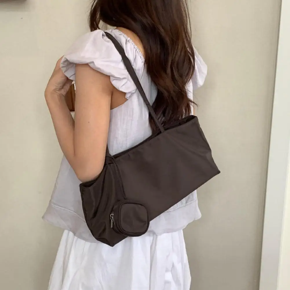 Damen-Handtasche aus Nylon-Canvas mit kleiner Geldbörse, große Kapazität, Umhängetasche, lässige Alltagstasche für Pendler, Achseltasche. – Detail 12
