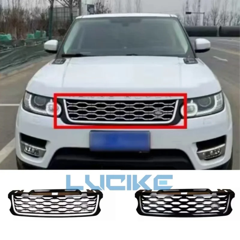 

Radiator Grille Front Bumper For Range Rover Sport 2014-2017 L494 Upgraded 2018- 2022 Style Grille