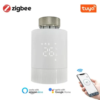 Tiya zigbee3.0 מפעיל רדיאטור, תרמוסטט חימום, תרמוסטט חימום, בקר טמפרטורה תומך alexa google דף הבית