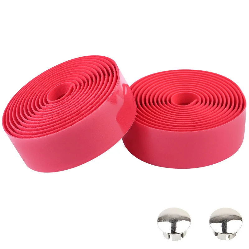 

2 шт. наборы лент для руля велосипеда с заглушками, однотонная противоскользящая лента для руля, велосипедные ремни, концевая заглушка для горного велосипеда