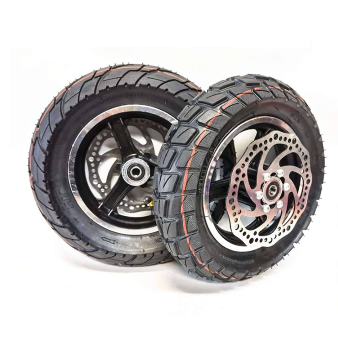 10 Inches Scooter Tire Tubeless Tire Full Wheel with Hub Universal for 10X3.0 255X80 Scooter Tires,Off-Road Tires