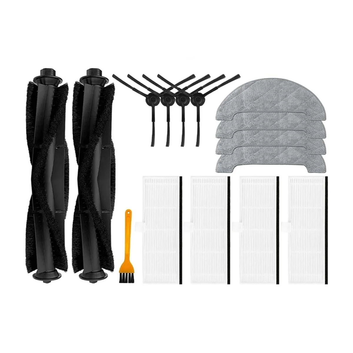 فرشاة رئيسية فرشاة جانبية فلتر Hepa ممسحة خرقة لـ T10 + جهاز آلي لتنظيف الأتربة استبدال إكسسوارات قطع الغيار