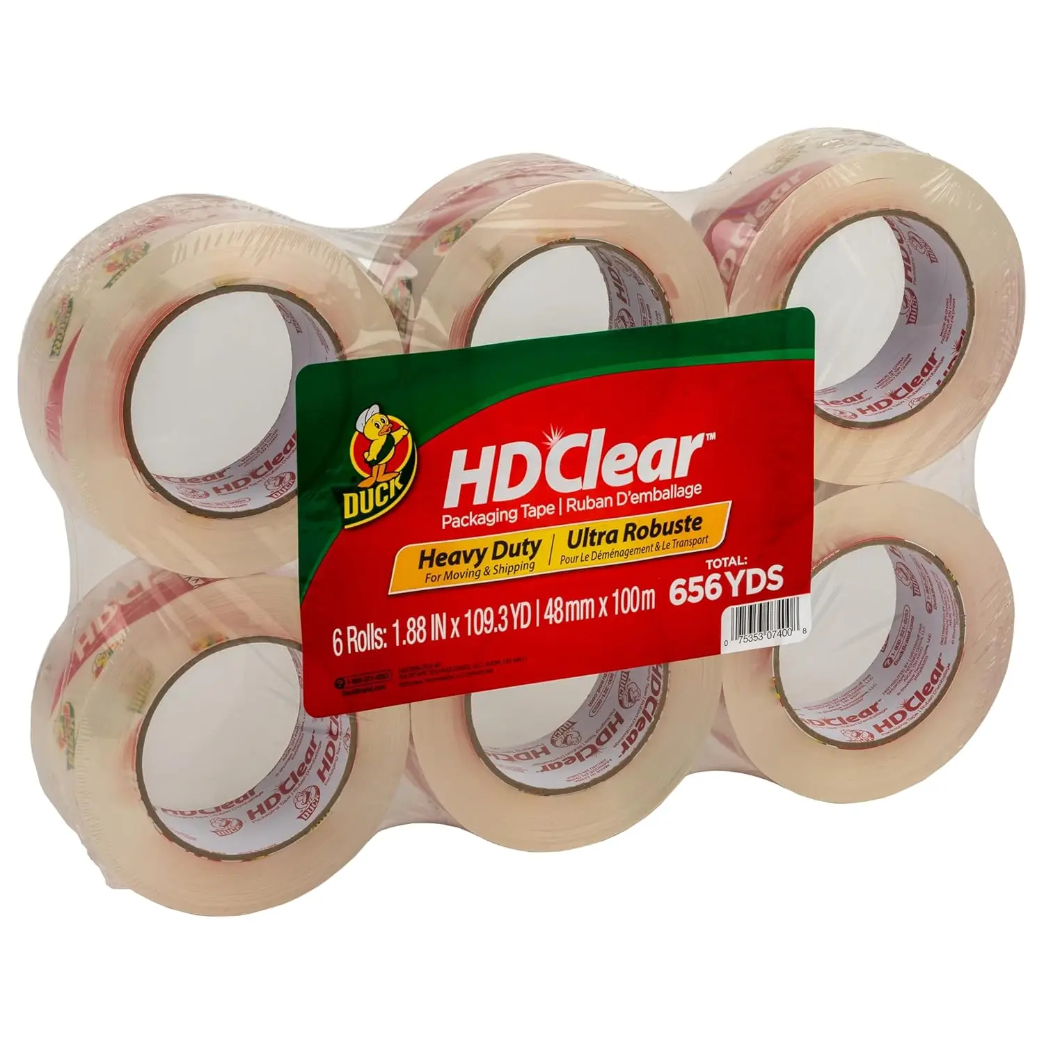 

HD Clear Packing Tape, 6 per Pack (DUC299016)