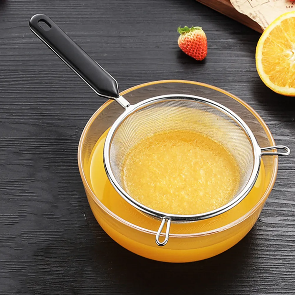 40 Mesh Fine Mesh Stainless Steel Strainer for Oil Filtering Soybean Residue Kitchen Food Strainer with Comfortable Handle