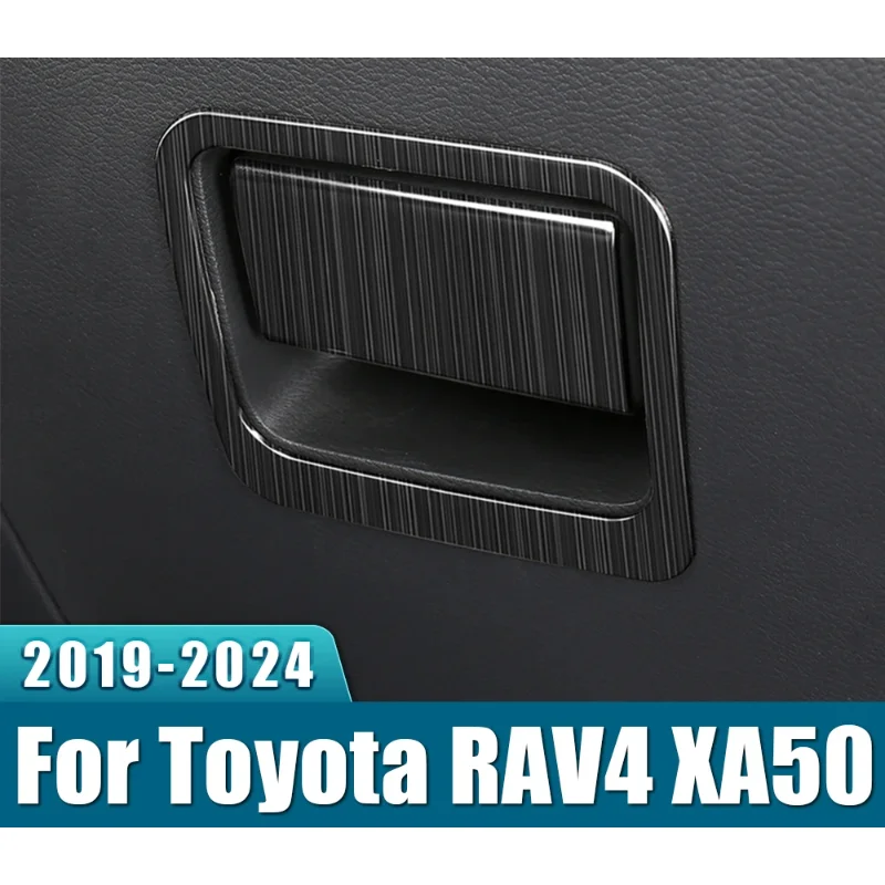 

For Toyota Rav4 Xa50 2019-2021 2022 2023 2024 Rav 4 Hybrid Stainless Car Storage Box Co-pilot Handle Bowl 3d Trim 3d Trims