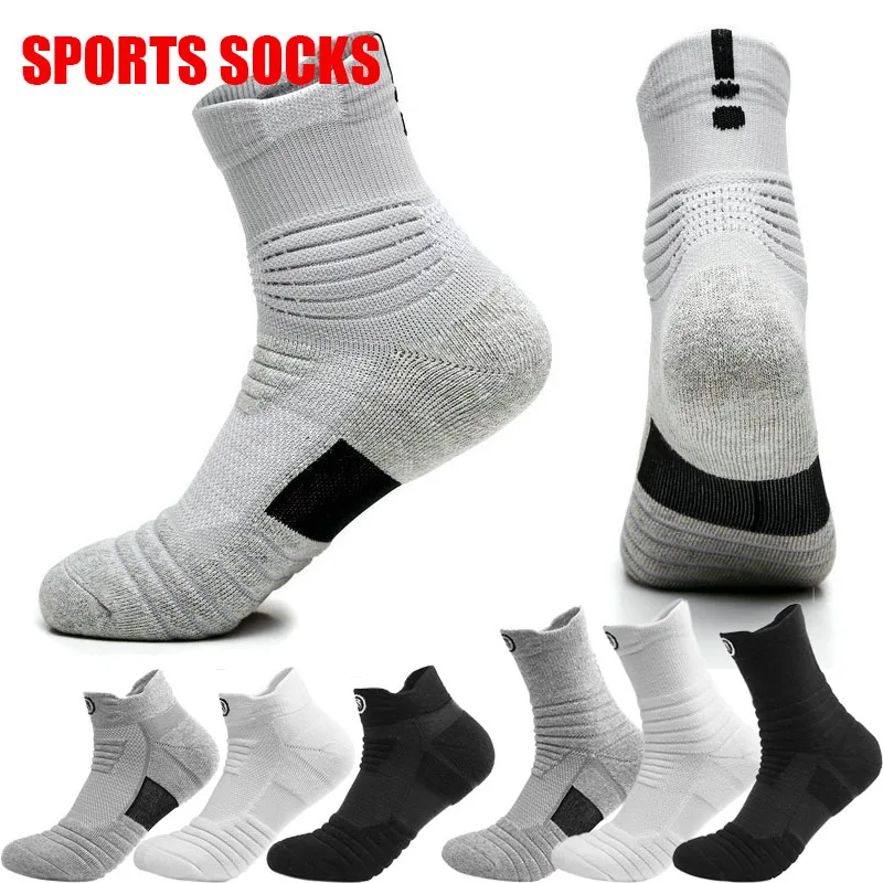 Men Sport Socks Breathable Moisture Wicking Athletic Sock Autumn Winter Comfortable Cotton Socks Outdoor Running Basketbal Socks