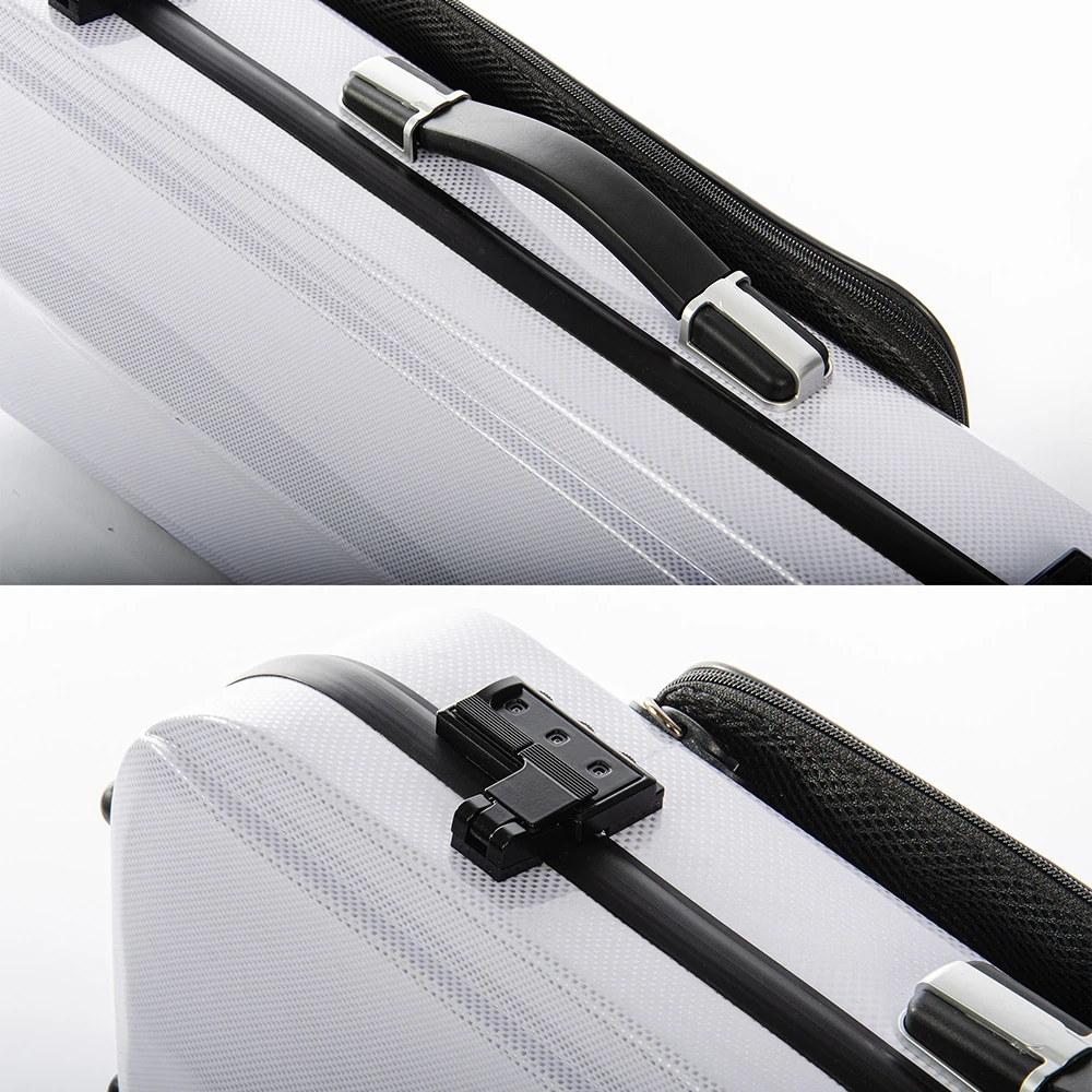 CHRISTINA High Quality Violin Case 4/4 Size White/Black Available Carbon Fiber NEW Style with Password Lock Music Bag VB112