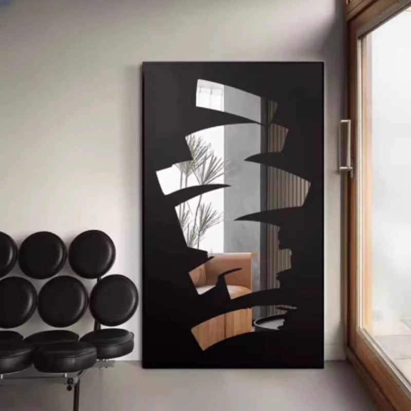 Luxury Furniture Nordic clothing store body lamp fitting mirror wave floormirror bedroom home cloakroom mirror bathroom decor