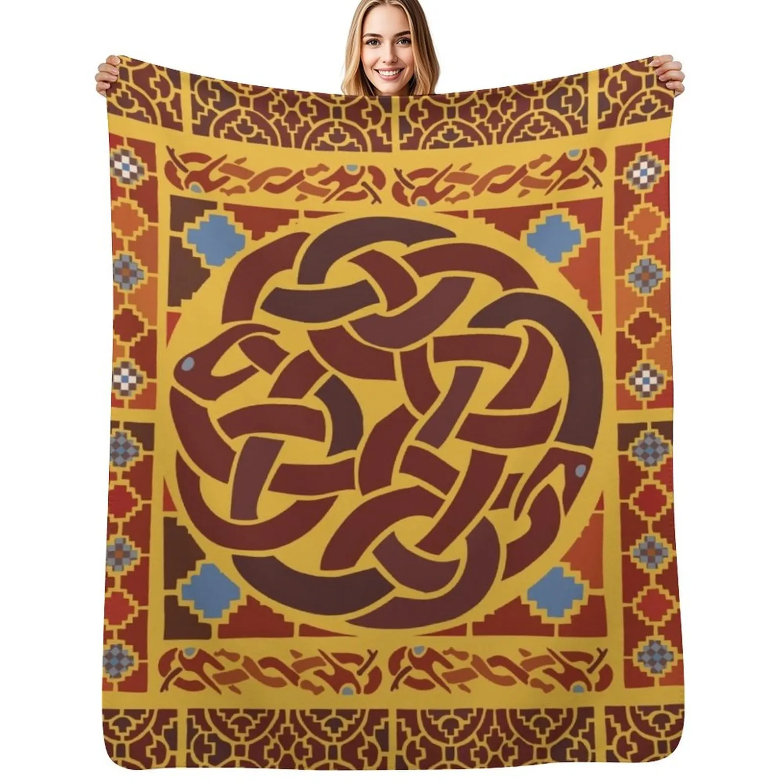 Imagining Sutton Hoo: R?dwald Throw Blanket Sofa Quilt Sofa bed plaid Beautifuls warm for winter valentine gift ideas Blankets