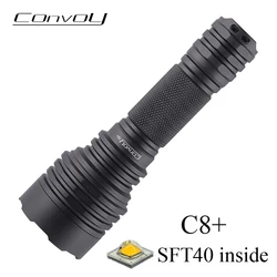 Convoy C8+ SFT40 Flashlight High Power 18650 Torch Led Lanterna Flash Light Camping Fishing Hiking Tactical Portable Lighting