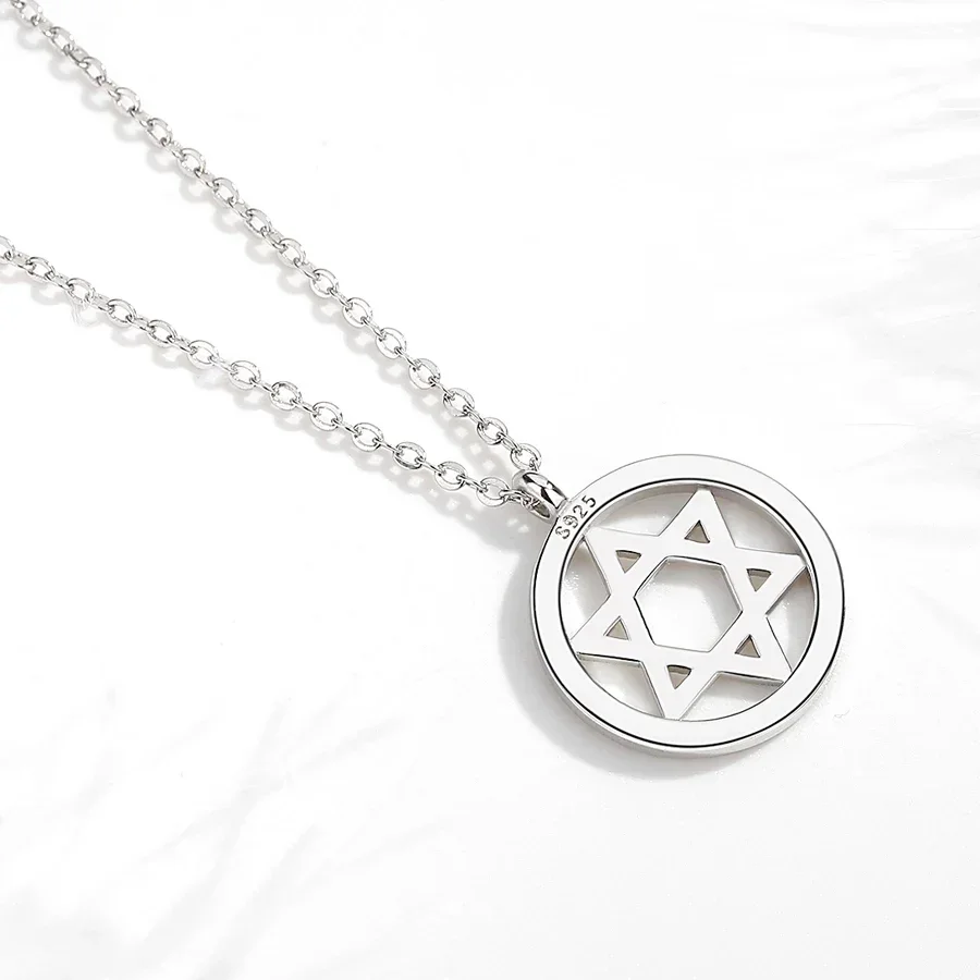 KALETINE Jewish Magen Star of David 925 Sterling Silver Necklace Women Men Israel Judaica Hebrew Jewelry Hanukkah Pendants view 3