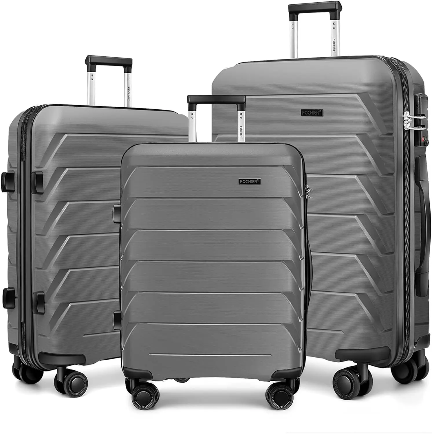 FOCHIER F Luggage Sets 3 Piece, Hard Shell Luggage Sets Clearance, Lightweight PP Material Travel Suitcase Sets With Spinner