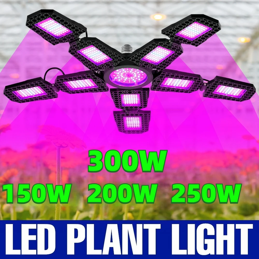 

300W LED Full Spectrum Grow Light Bulb Indoor Flower Vegetables Plant Cultivation Lamp E27/E26 Greenhouse Tent Fruit Hydroponics