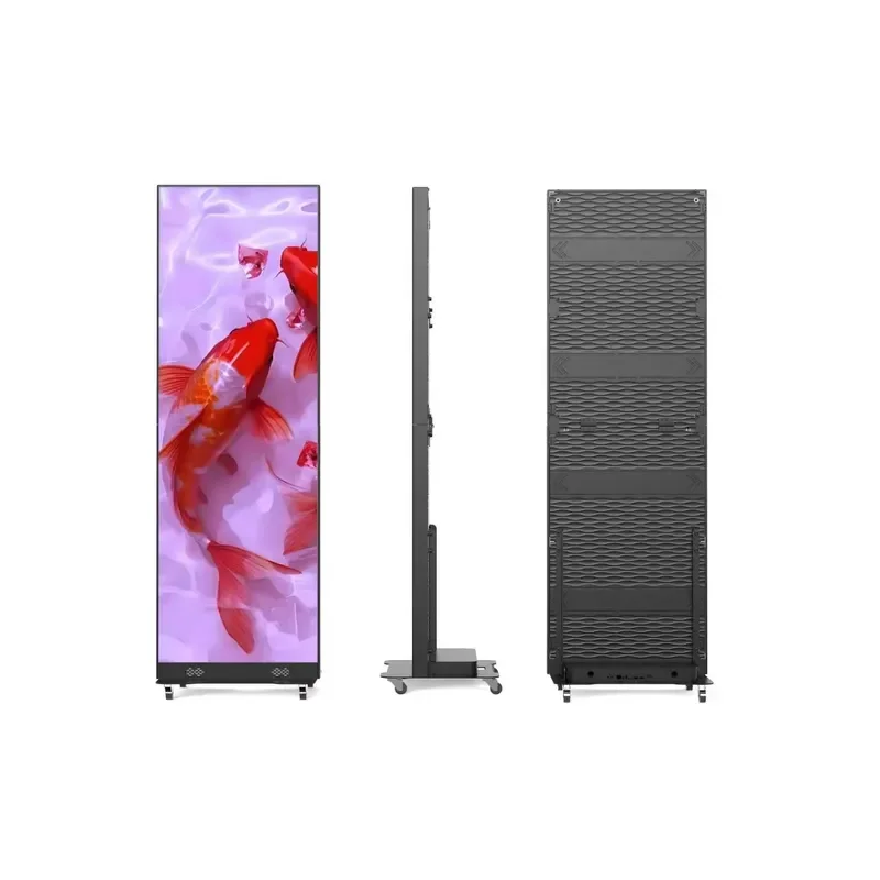Movable Double Sided GOB P2.5 Ultra Bright LED Standing Wheels Extended Digital Signage Board 3-Year Warranty Cloud-Based CMS
