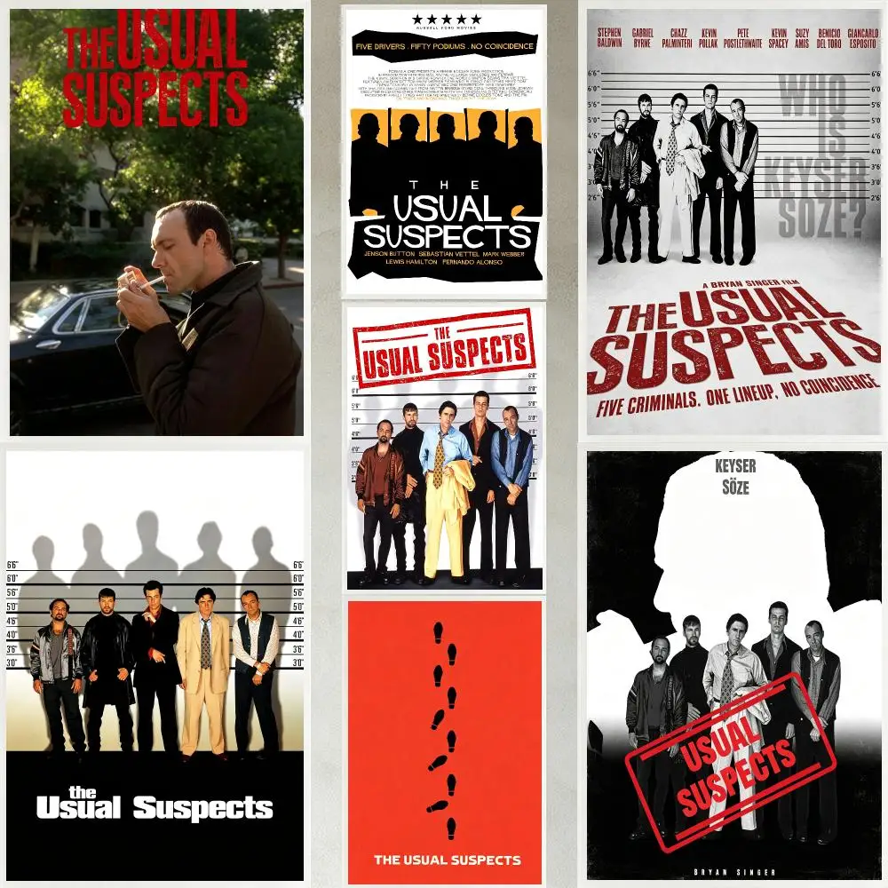 movie The Usual Suspects Poster Poster HD Waterproof Self-adhesive Art Print Wall Decor for Bedroom Living Room Gift