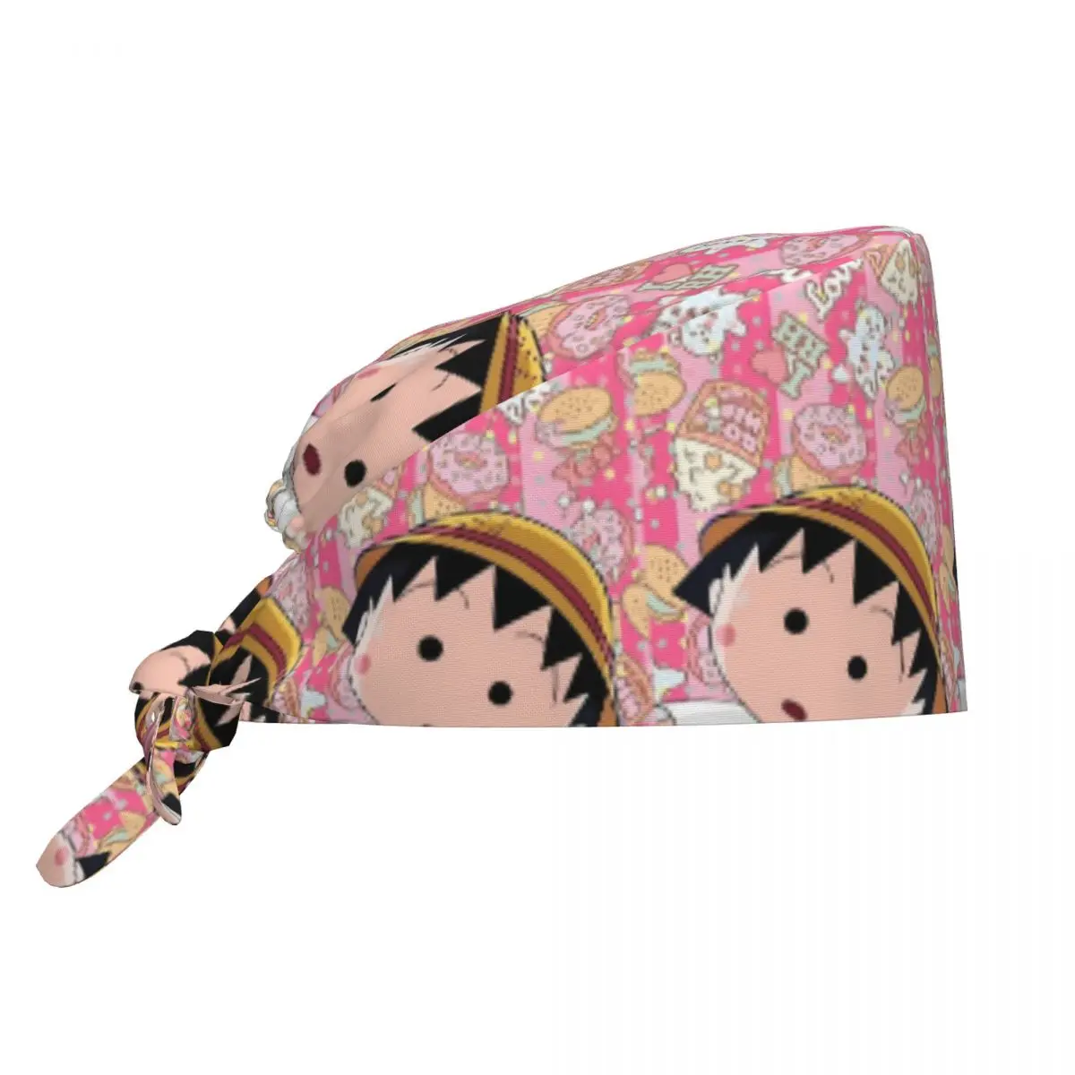 

Custom Cherry M-Marukoes Cartoons Medical Staff Scrubs Hat Men Women Manga For Chef Hat Scrub Caps