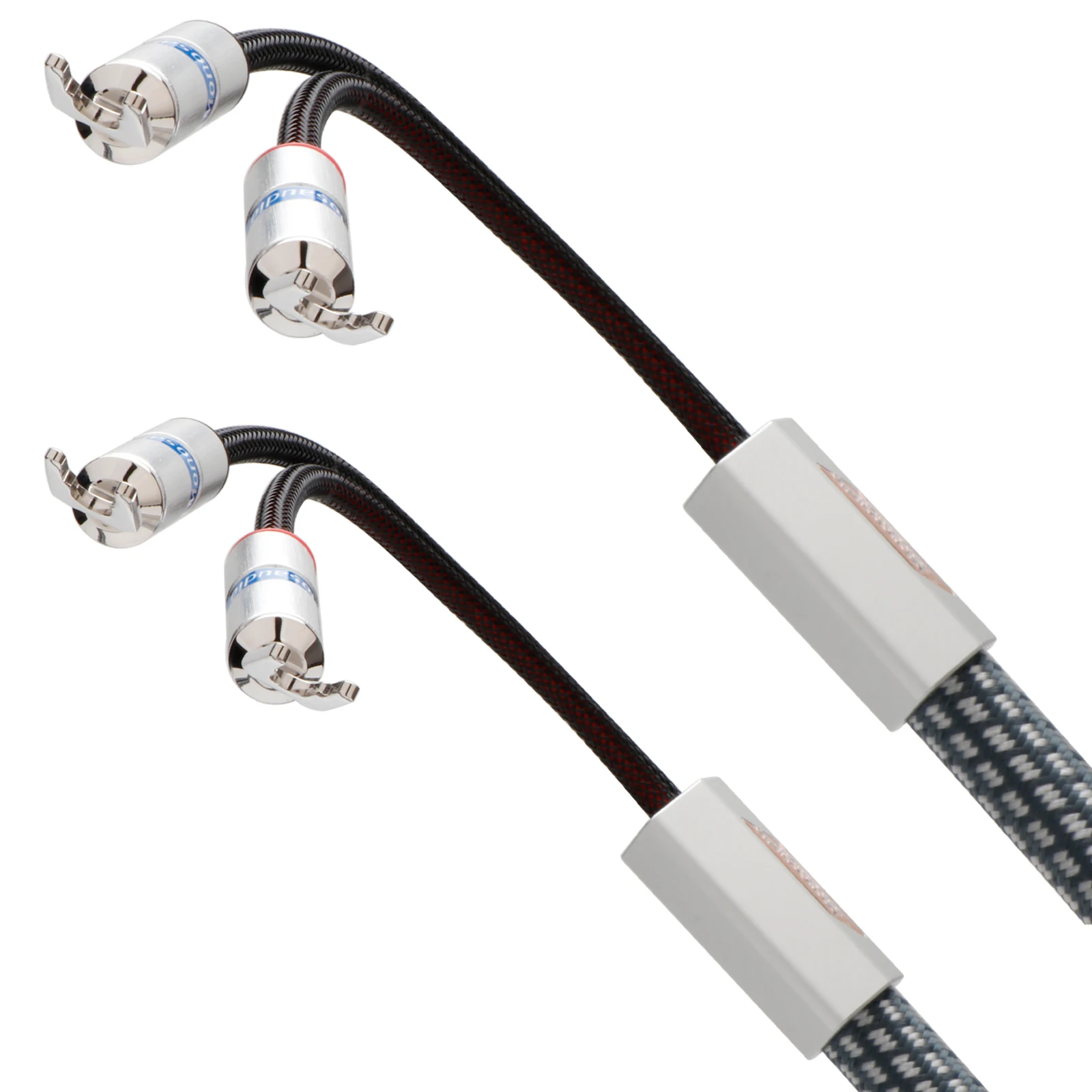 Paar Monosaudio S802 11AWG Lautsprecherkabel mit Rhodium-Beschichtung und Y-Spade-Steckern für Heimkino und High-End-Verstärker – Detail 17