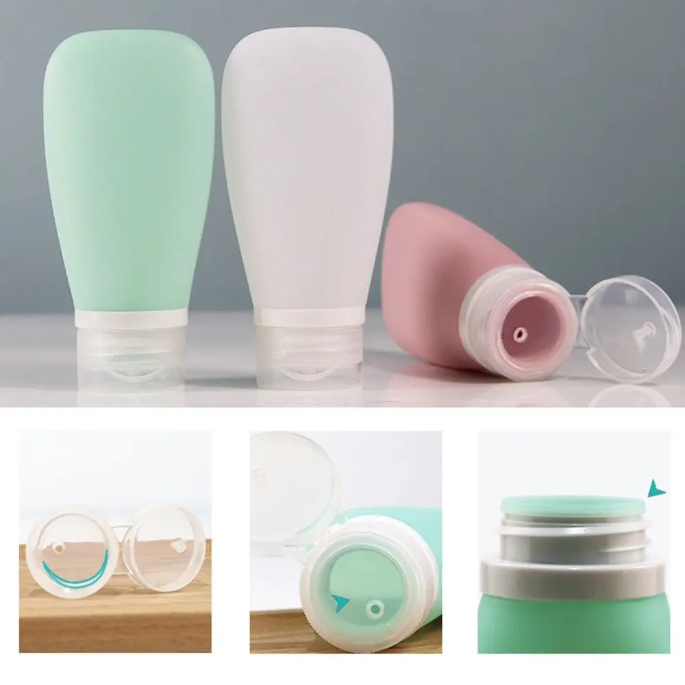 Garrafa De Viagem Portátil, Armazenamento De Cosméticos, Garrafa De Loção Recarregável, Recipiente De Shampoo À Prova De Vazio, Squeeze Tube Bottle Vazio, 2Pcs