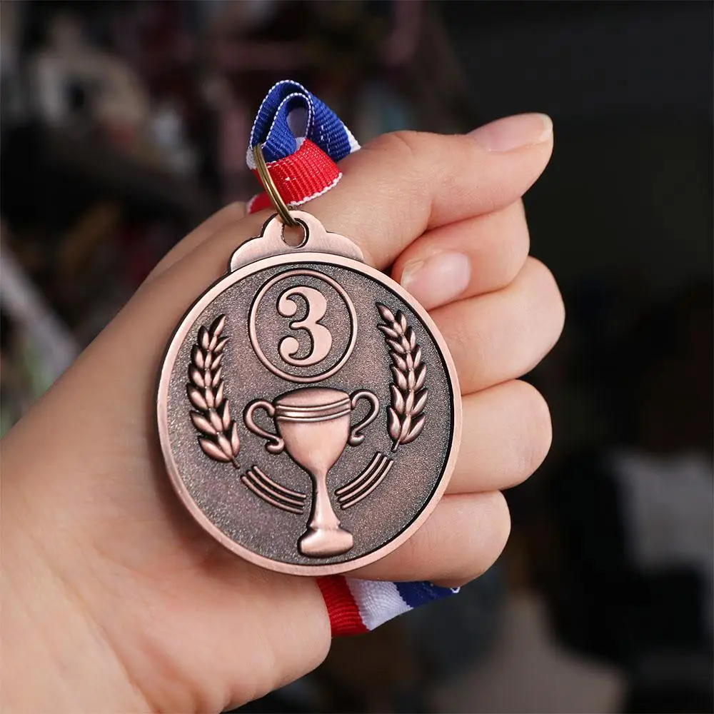 Winner Reward Gold Silver Bronze Medals Dancing Sports Game Zinc Alloy Award Medals Swimming Running Competition Rewards