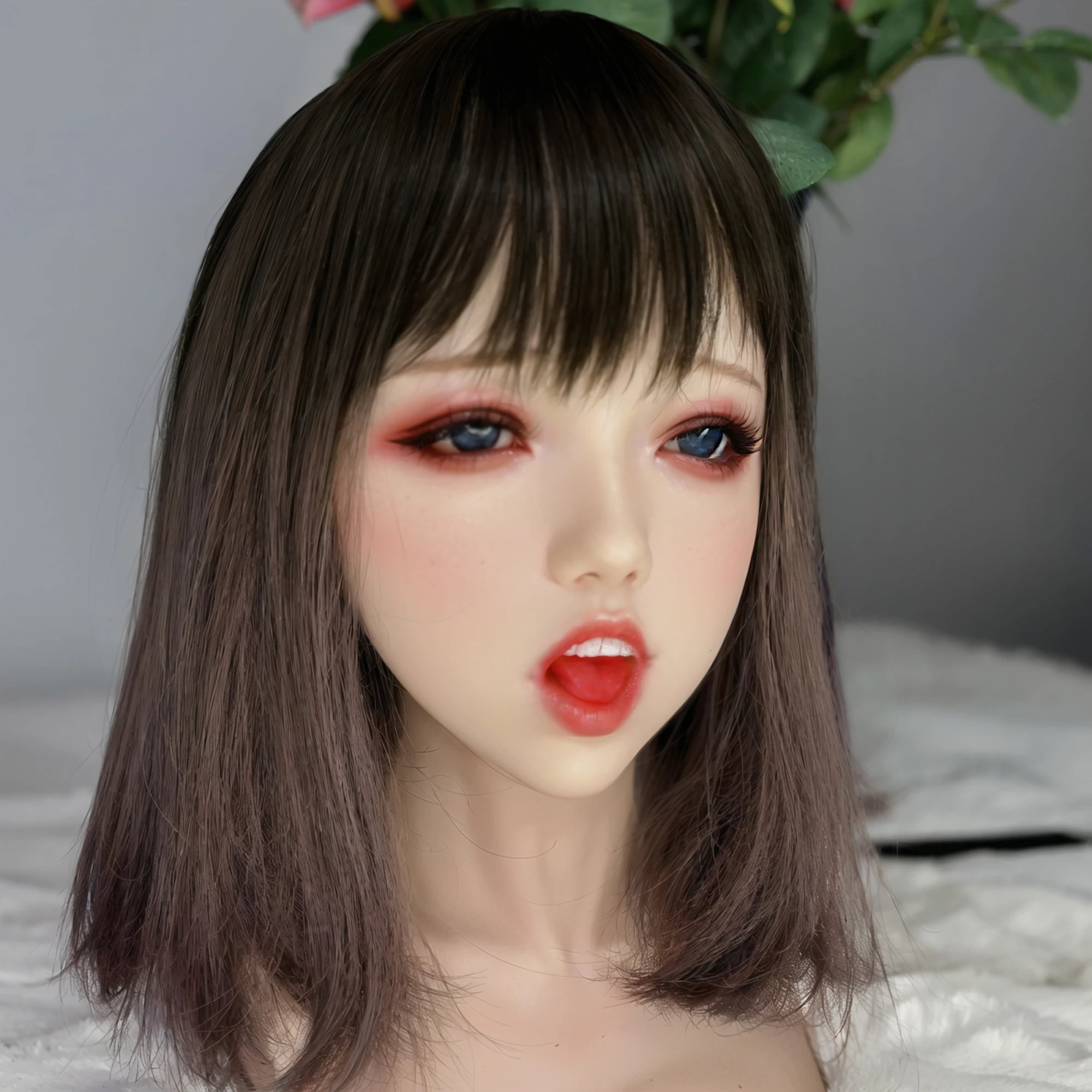 TPE doll single head,TPE material, art cosmetics, male adult toys, simulating female big head, real face, special mouth channel, image 6
