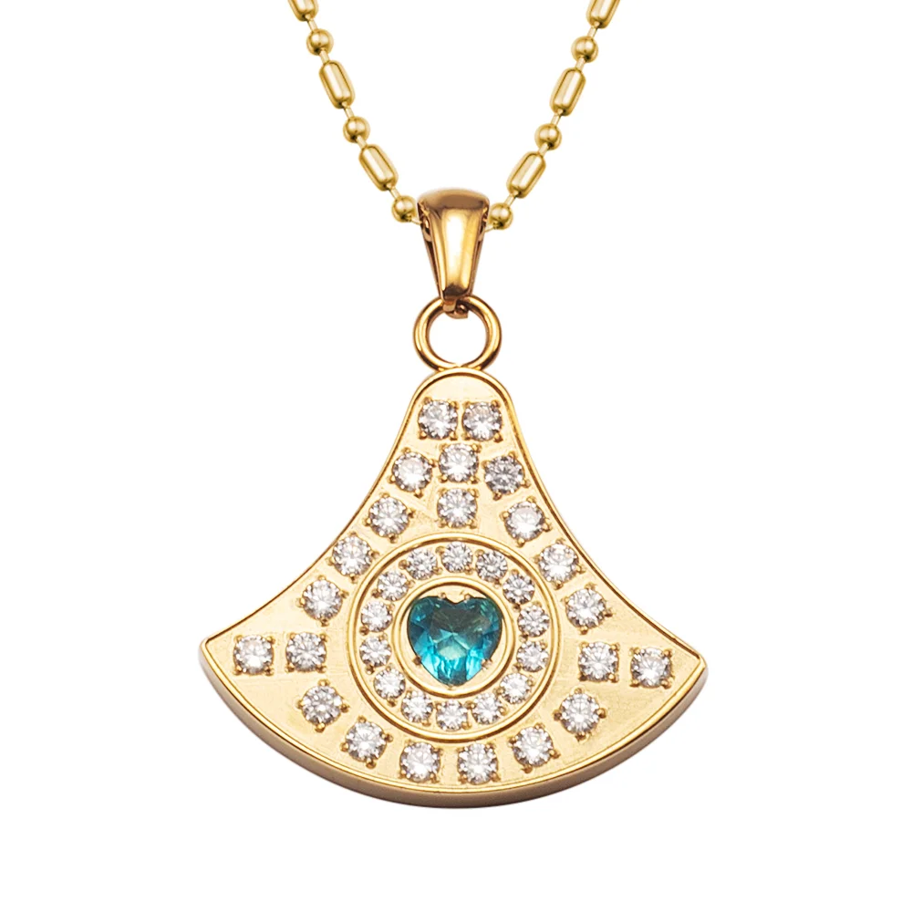 Wollet Titanium Steel Negative Ions Pendant Necklace Abalone Shell Anti-radiation Slimming Therapy Pendant Necklace