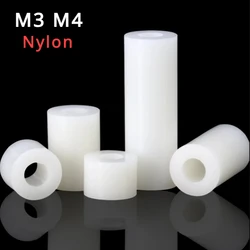 M3 M4 M5 Nylon Insulated Post Plastic Spacer Straight Nylon Sleeve ABS Washer Round Hole Post PCB Space